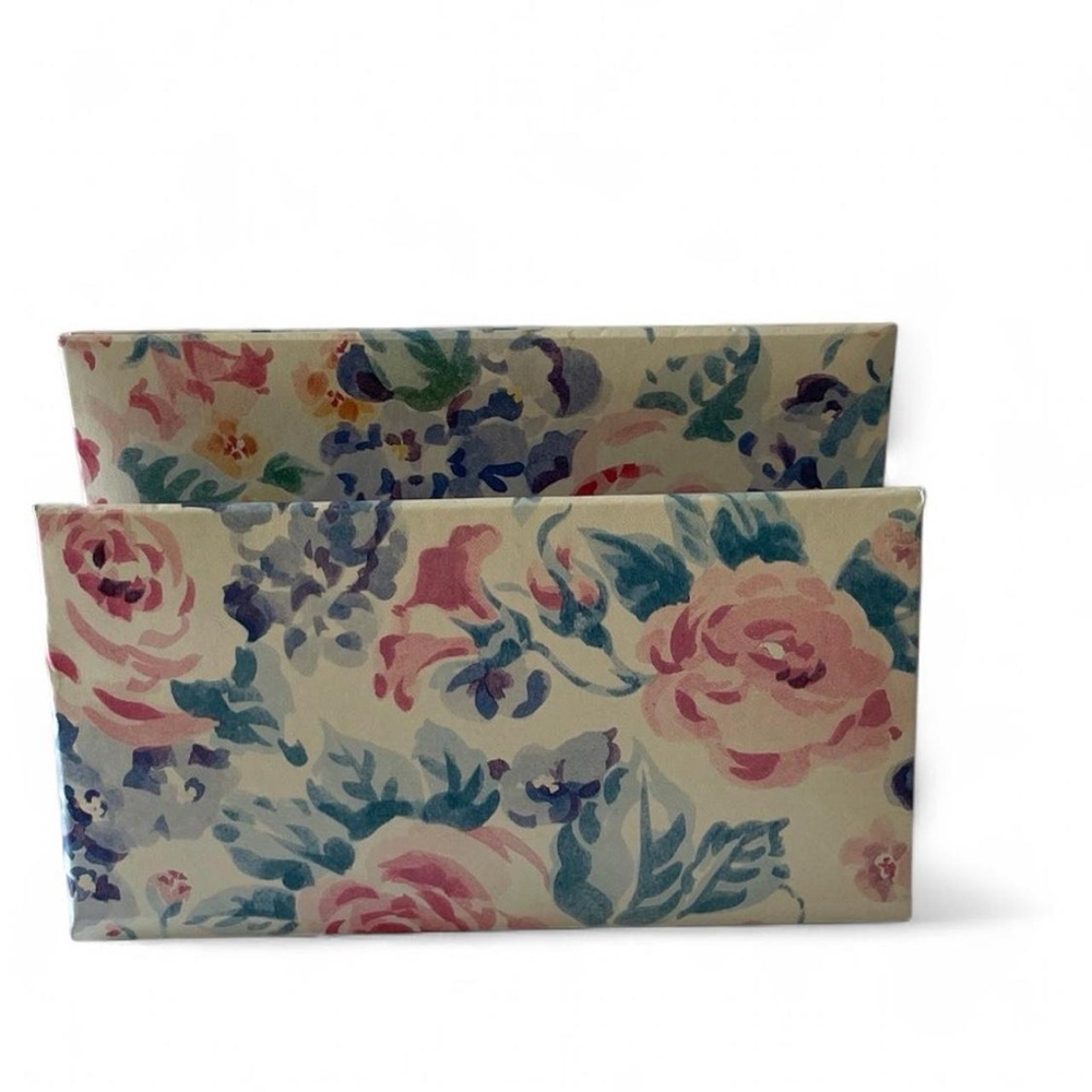 Vintage 90s Floral Print Napkin Holder Stand